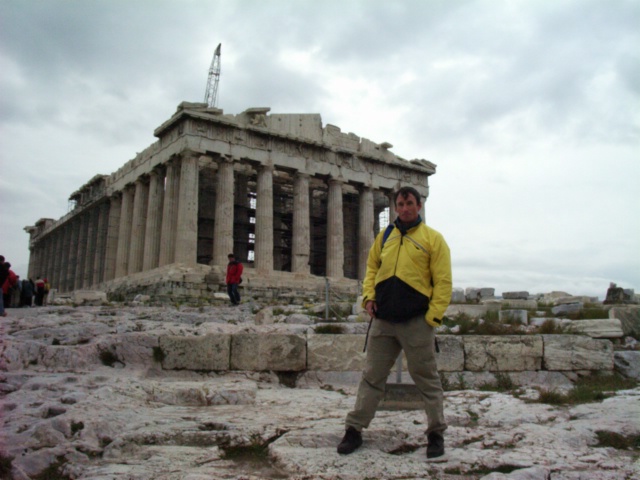 Dan in front
      of the Acropolis, Athens Greece