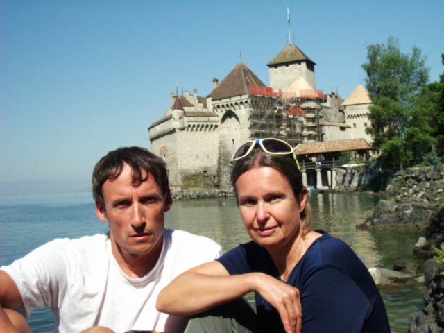 In front of
      the castle of Chillon
