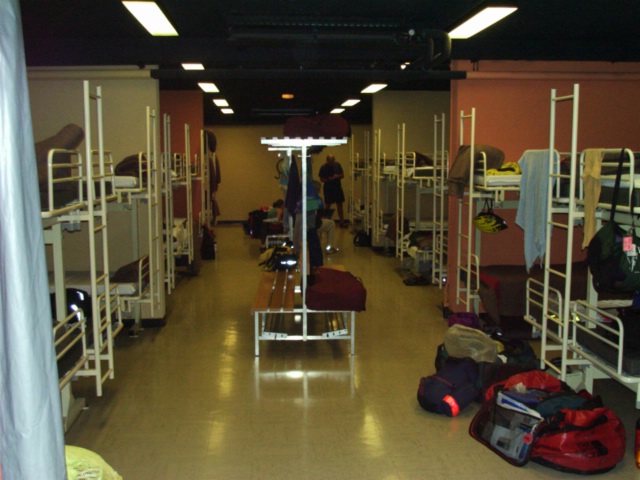 Inside the bomb
      shelter in Geneva