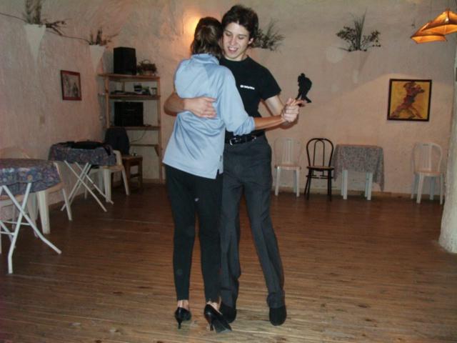 Monika dancing with
      Matias