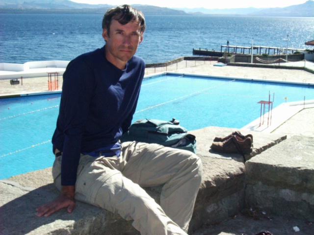 Dan by the
      lake in San Carlos de Bariloche Argentina
